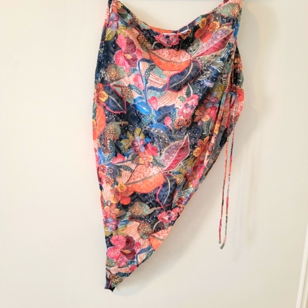 NEW Amanda Uprichard Tropical VACATION Sarong Style Skirt Size Large - Picture 7 of 16